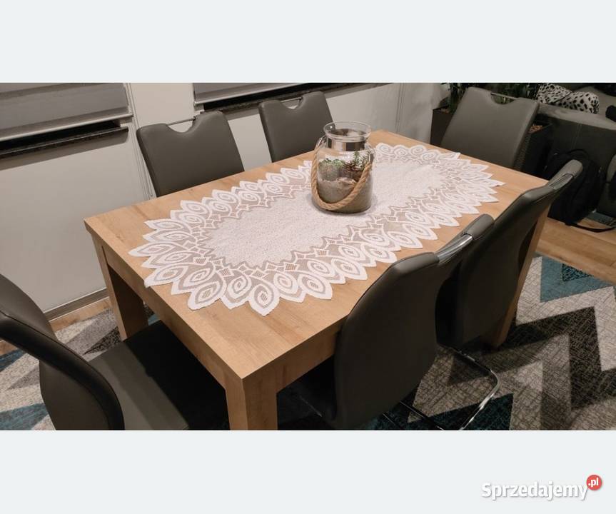 Krzesła batik szare grey ekoskóra komplet 6 Orchów sprzedam