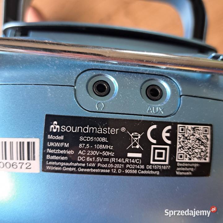 Soundmaster SCD5100BL boombox z radiem FM CD i Radioodtwarzacze Audio Domaszczyn sprzedam