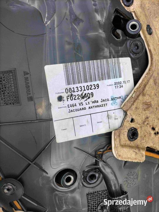 Tapicerka drzwikierowcy BMW E46 SEDAN TOURING śląskie Poręba
