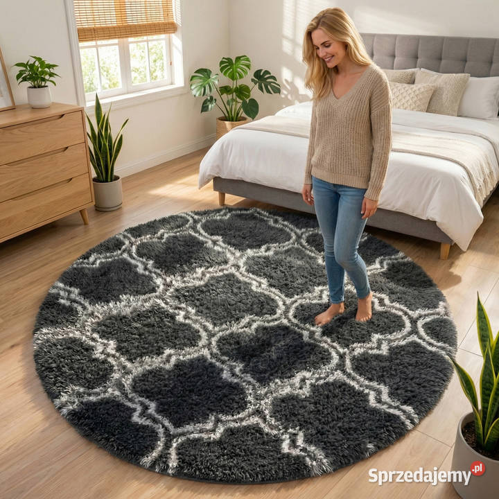 Dywan okrągły do salonu shaggy DECOR sprzedam