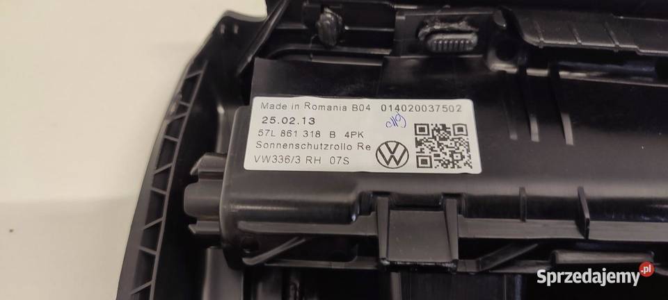 VW TAYRON BOCZEK PRAWY TYŁ ROLETKA 57L867210Q osobowe dolnośląskie