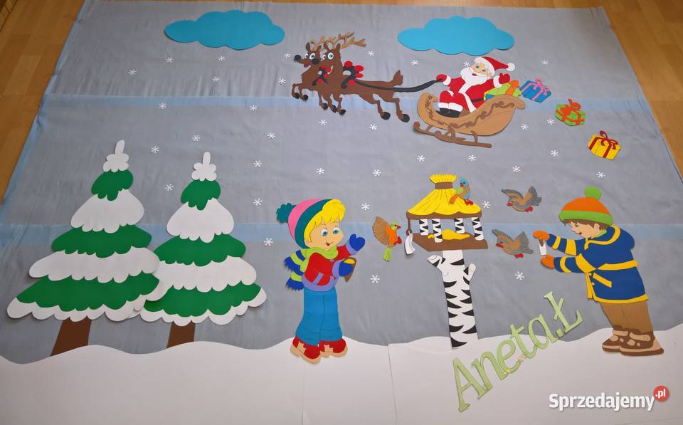 Dekoracje o tematyce zimowo świątecznej z Garwolin sprzedam