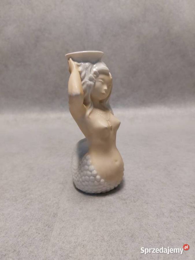LLADRO Wazon Wazonik Syrena Syrenka Nimfa Porcelana i szkło Zakopane