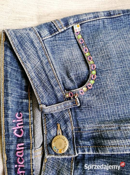 DAMSKIE SPODNIE JEANSOWE AMERICAN CHIC R29 Łódź