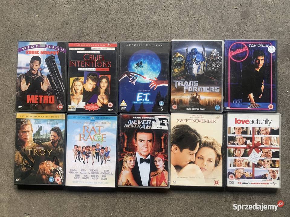 Kolekcja filmów na DVD z lat 80 tych 90 tych i