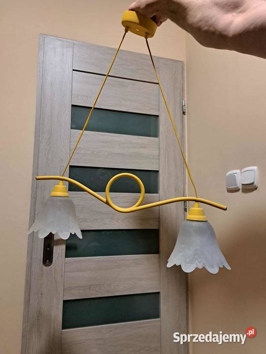 Żyrandol lampa sufitowa na dwa klosze