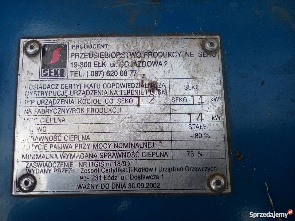 Piec Weglowy Seko 14Kw podkarpackie Bratkowice