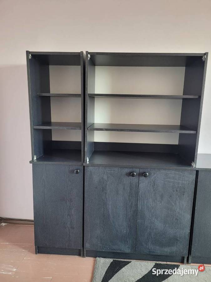 Zestaw czarnych grafitowych mebli szafki komoda Meble Płock sprzedam