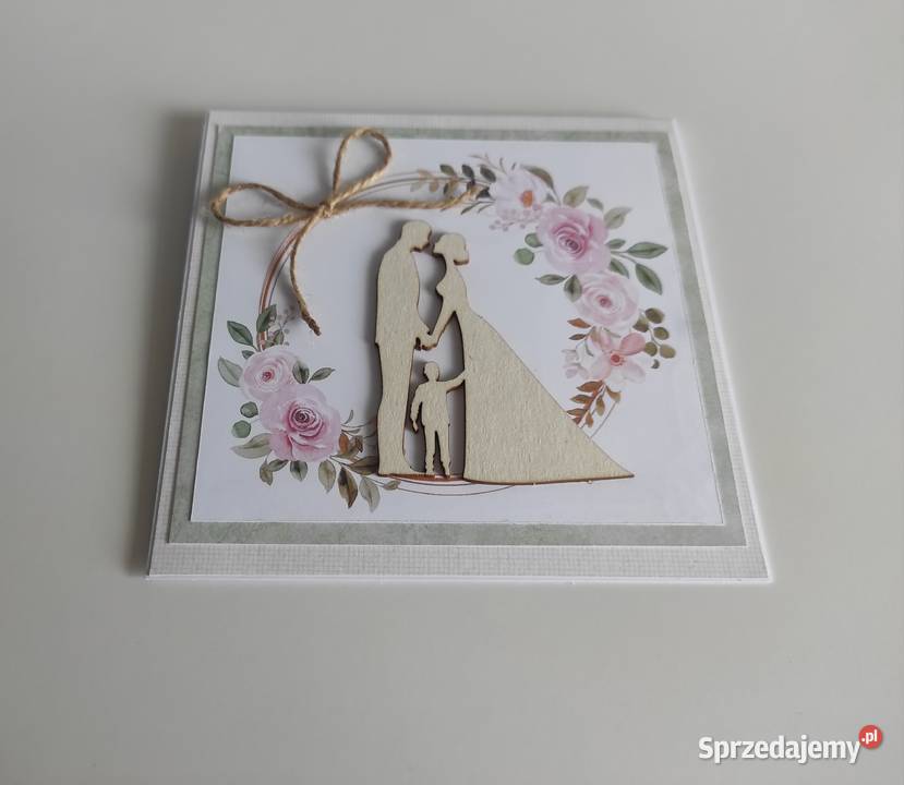 Kartka okolicznościowa ręcznie robiona na wianek