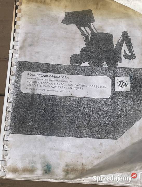 Podręcznik operatora instrukcja koparkoładowarka Chełmiec sprzedam