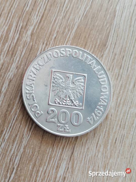 moneta 200 1974 XXX LAT PRL Częstochowa