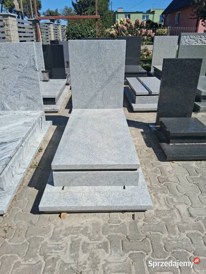 Nagrobek z granitu Bianco 190 x 90 Strzegom