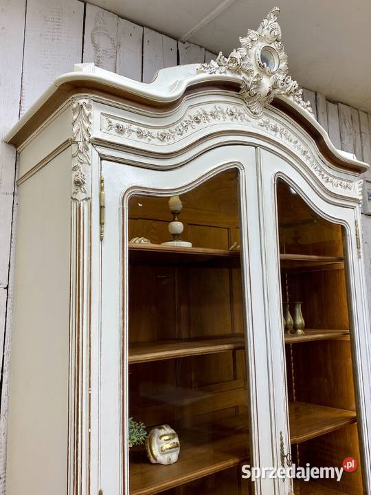 Biała BIBLIOTEKA witryna Rokoko LUDWIK XV dolnośląskie Wrocław
