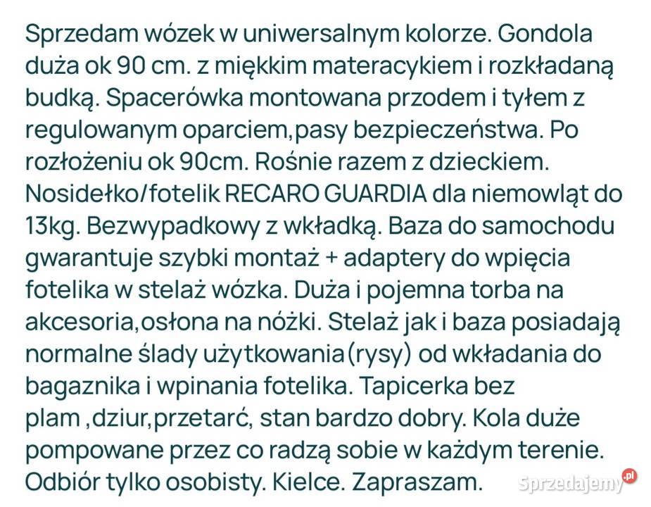 Wozek bebetto craft Kielce