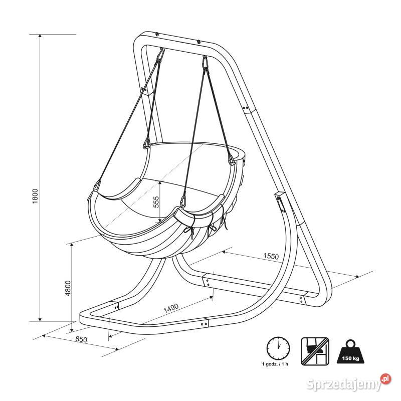 Huśtawka ogrodowa hamak do ogrodu fotel wiszący Meble ogrodowe Bielsko-Biała