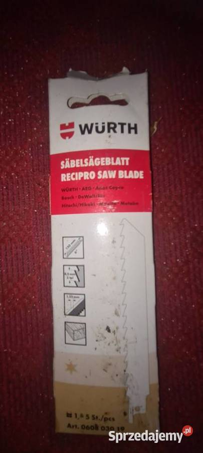 Wurth brzeszczoty do piły szablastej 72 sztuki Brzeszczoty Osprzęt do elektronarzędzi Mszana Dolna