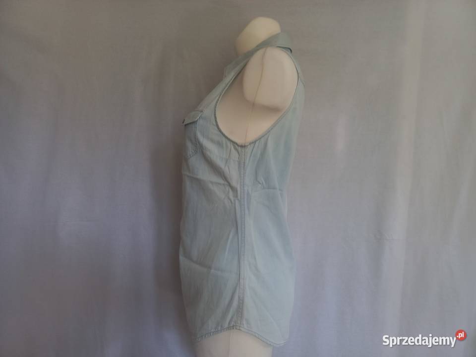 Bluzka jeans jasny Bez Rękawów r 3638 damska