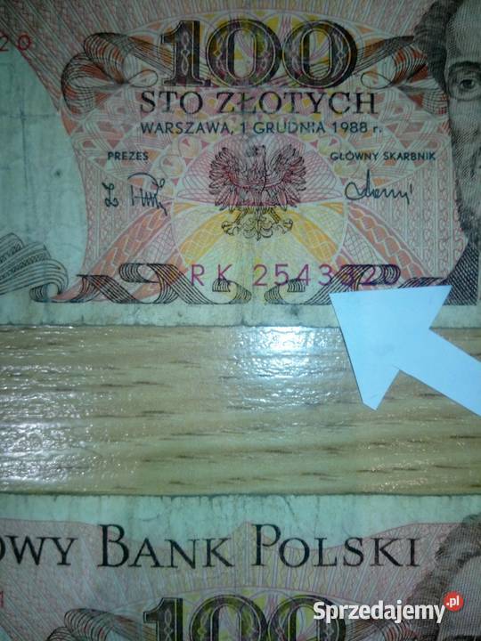 Stare banknoty 100 destrukcyjne Dobieszowice