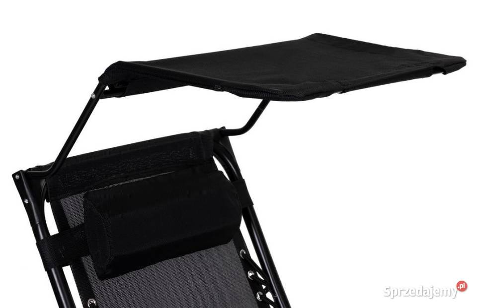 Leżak ogrodowy z daszkiem składany regulowany metal Bielsk Podlaski