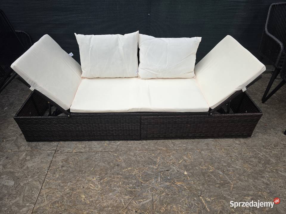 Ławka ogrodowa sofa leżak technorattan regulacja