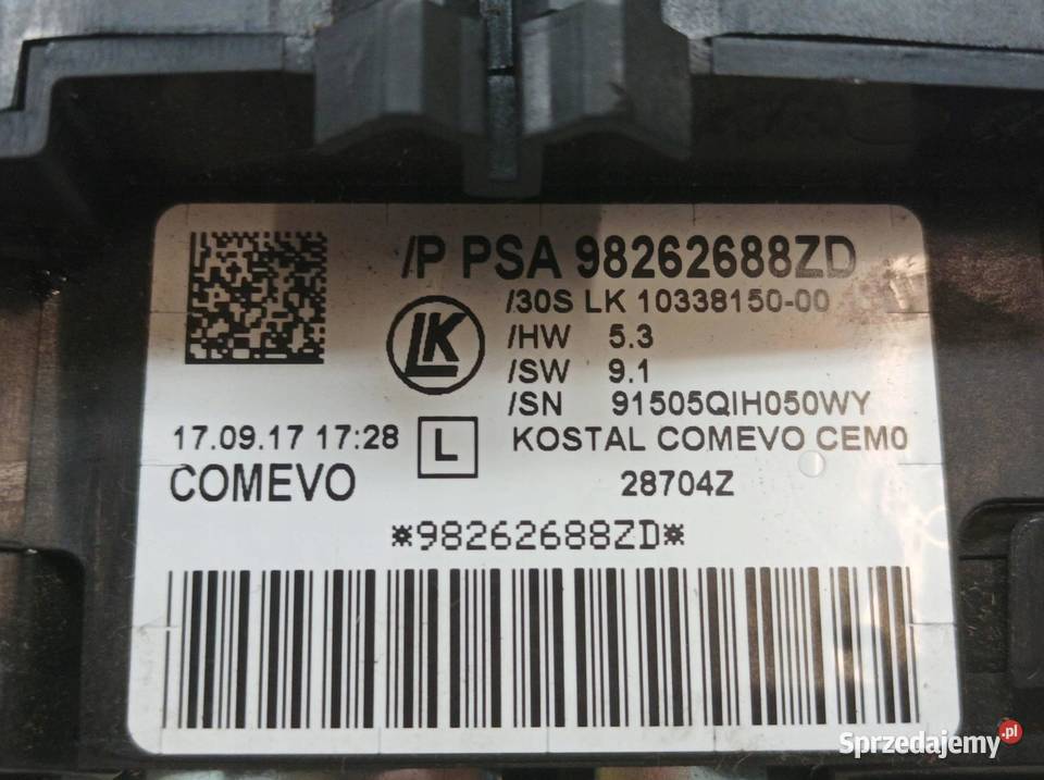 PRZEŁĄCZNIK ZESPOLONY 98262688ZD Peugeot Expert