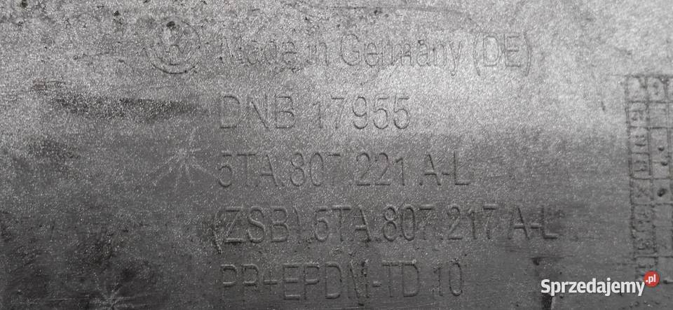 VW TOURAN III 5TA ZDERZAK PRZÓD PRZEDNI PDC osobowe Bieleń