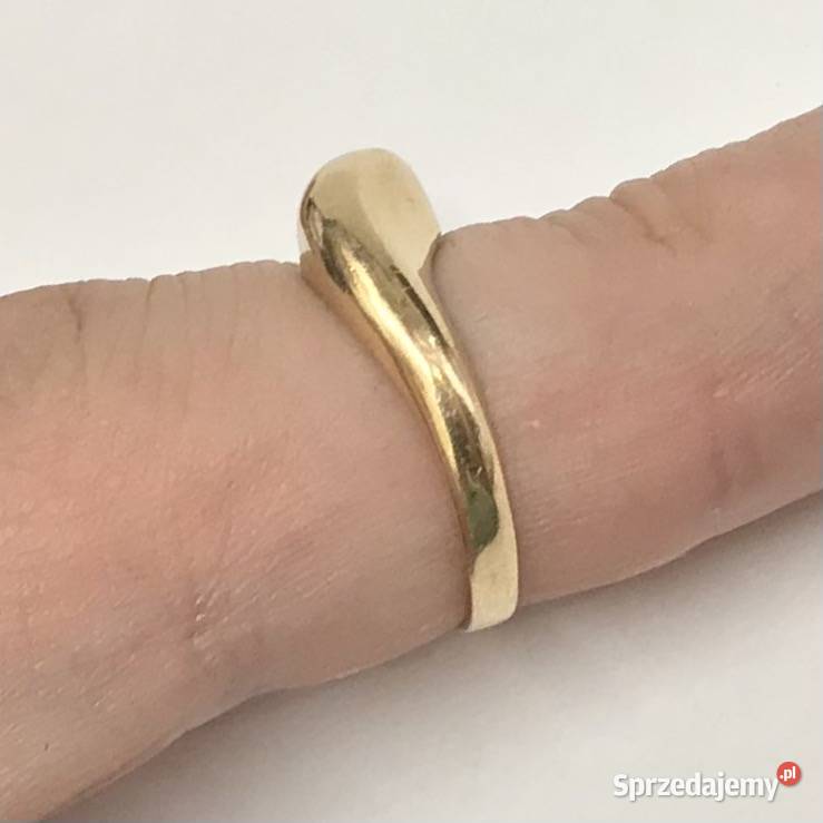 Złoty SYGNET damski z różowego ZŁOTA 585 14K złoto