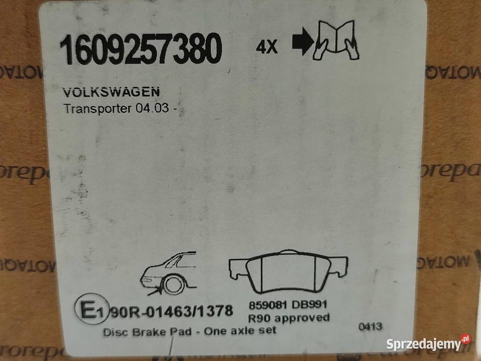 KLOCKI HAMULCOWE TYŁ VW TRANSPORTER T5 20032015 lubelskie