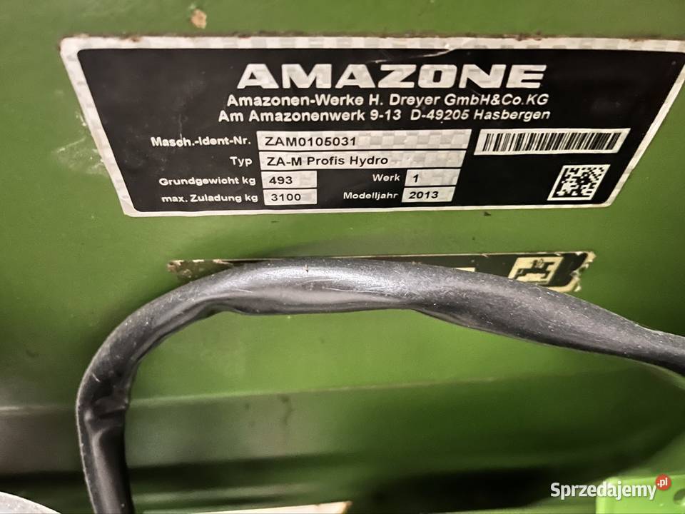 Rozsiewacz nawozu Amazone ZAM Profis 3001 Hydro Mała Słońca sprzedam