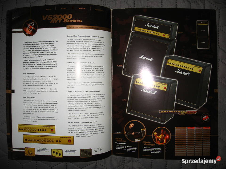 Marshall Amps 2001 Product Catalogue katalog Kępice