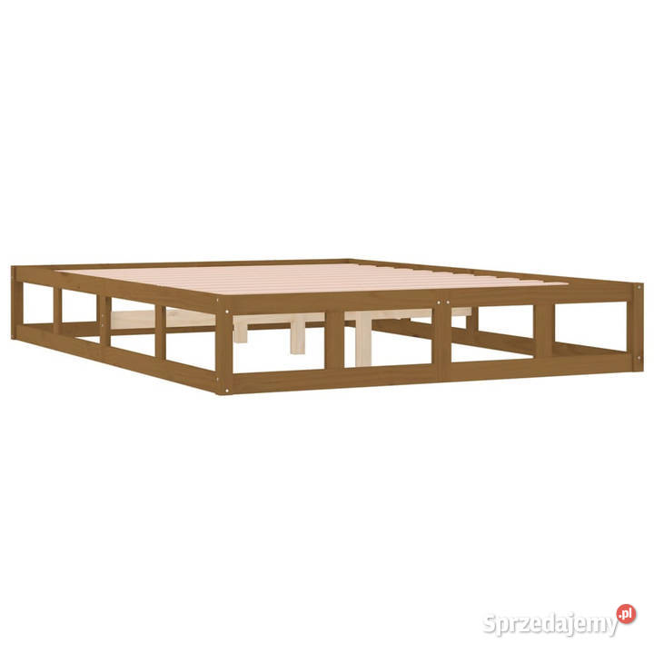Rama łóżka miodowy brąz lite drewno 120 x 200 Warszawa