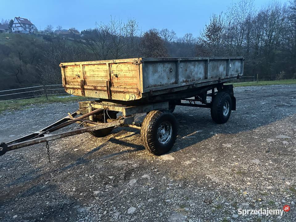 Przyczepa rolnicza Autosan D47 wywrotka 3 strony nieuszkodzony Nowy Sącz