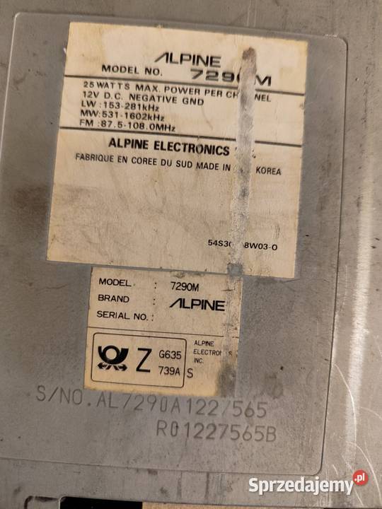Radio Alpine 7290M Retro unikat Kaseta Pozostałe łódzkie Głowno sprzedam