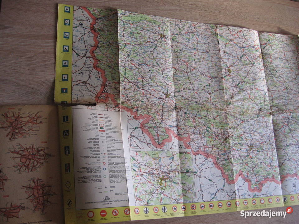 Polonez Borewicz mapa samochodowa 1981r klasyk Przemyśl