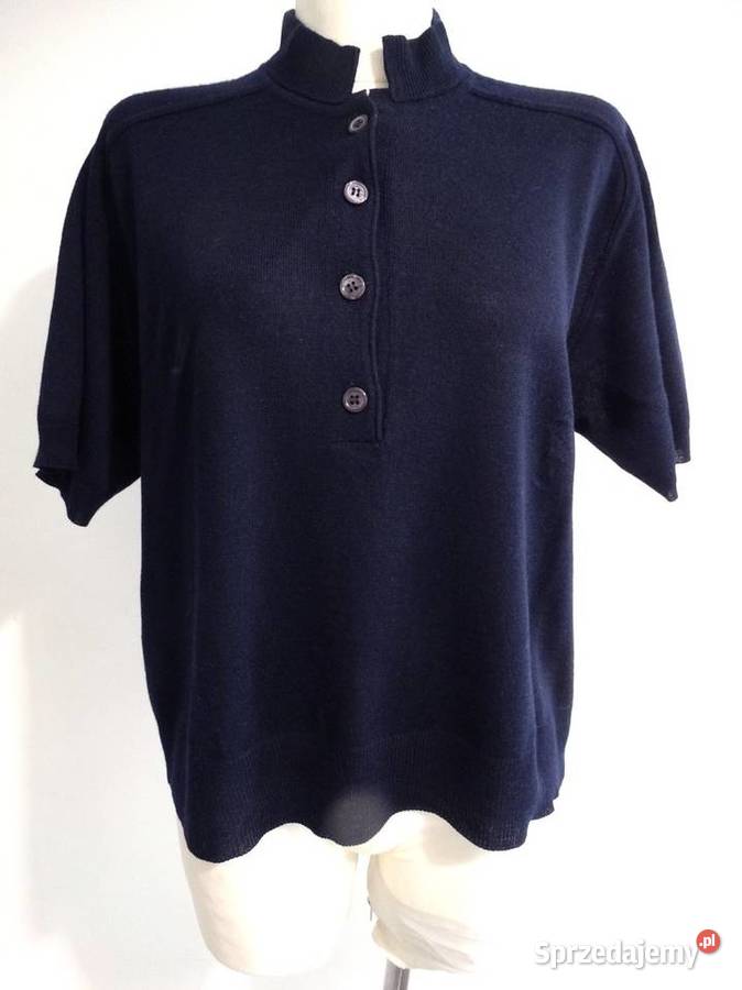 Sweter Wełniany Krótki Rękaw w stylu Polo do Rozmiar 44(XXL) Łomża