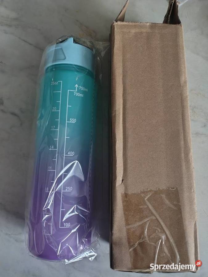 Motywacyjna butelka na wodę z miarką czasu i