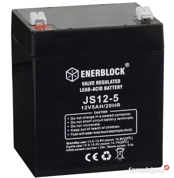 Akumulator ENERBLOCK AGM JS125 12V 5Ah Wałbrzych