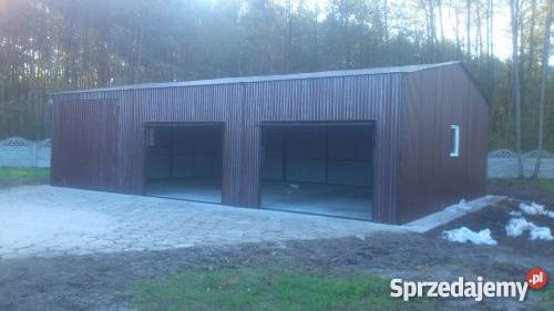 Garaż Blaszany Garaże 12x8 Profil Zamknięty Okna śląskie