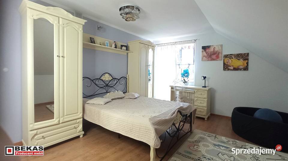 Śliczna Szafa Dąb Kremowy Stylowa 901L Lustro 50cm