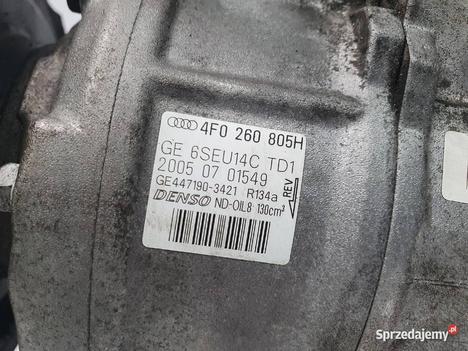 SPRĘŻARKA KLIMATYZACJI Audi A6 C6 24 V6 pompa Kompresory klimatyzacji Chełm