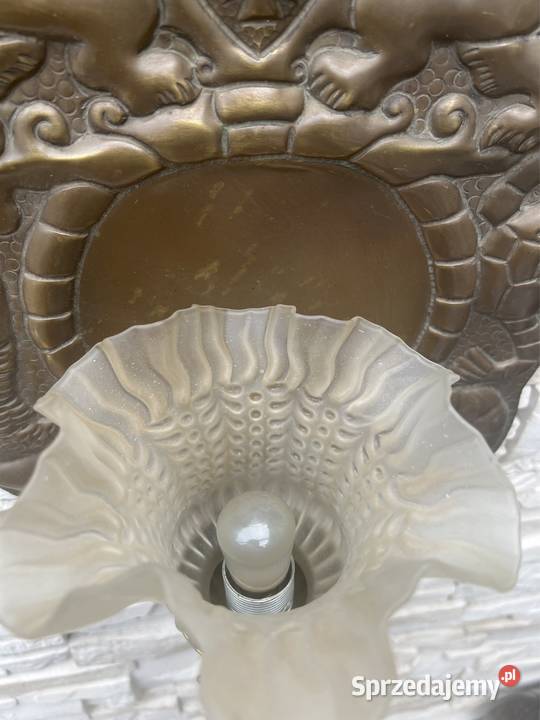 Stara przedwojenna lampa Herb Gdańska Antyki Bystrzyca Kłodzka