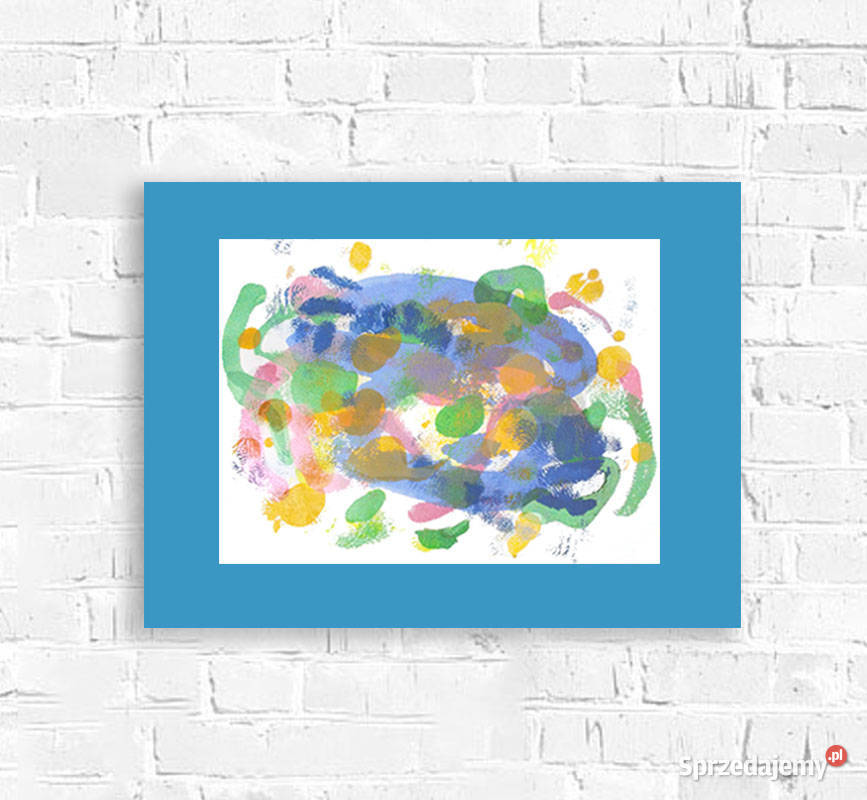 abstrakcyjny rysunek kolorowa abstrakcja A3 wielokolorowy pomorskie Gdynia