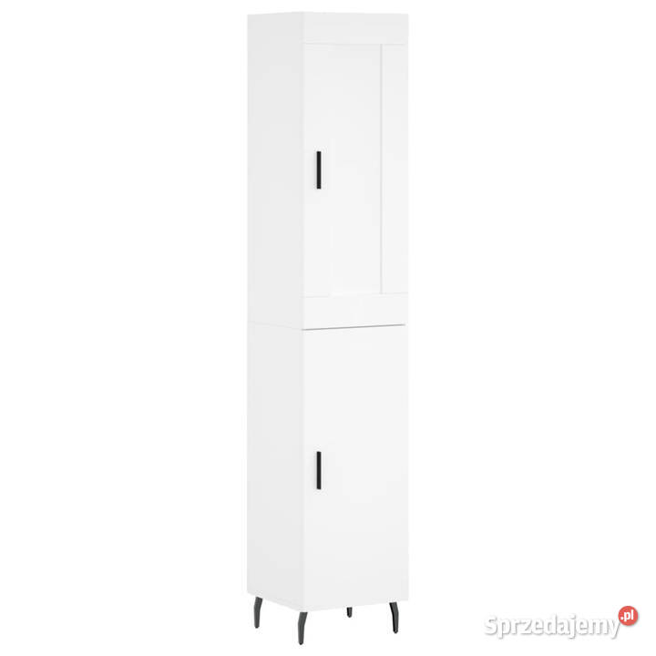 Wysoka szafka biała 345x34x180 materiał Warszawa