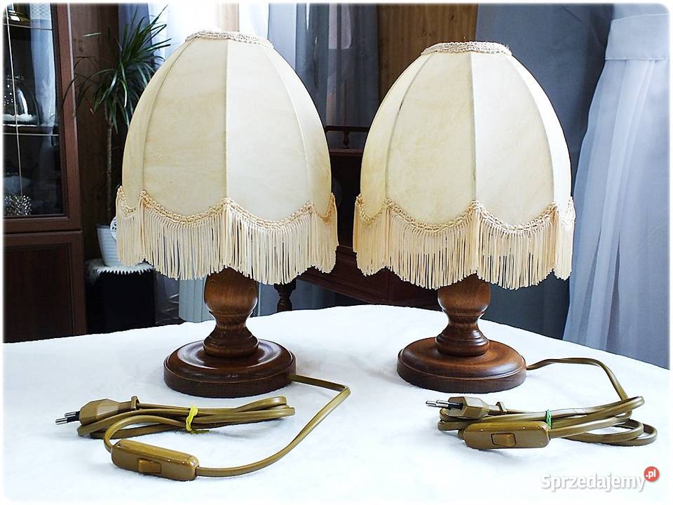 Stare Lampki Nocne Retro z prawdziwej cienkiej Lampy stołowe i nocne Żary