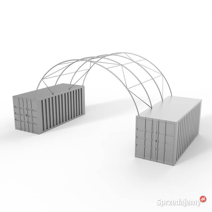 Zadaszenie kontenerowe 8x6m PVC 750gm2 Wrocław
