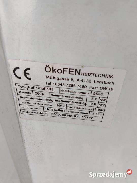 Sprzedam kocioł na pellet OKoFEN o mocy 96 KW Bolesławiec