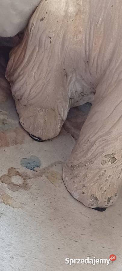 Chart ciężka figura sygnowana stara ozdoba domu beżowy Poznań