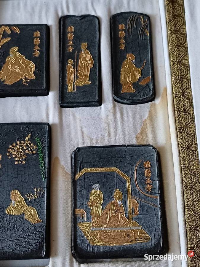 vintage chiński zestaw pałeczek tuszu Malarstwo