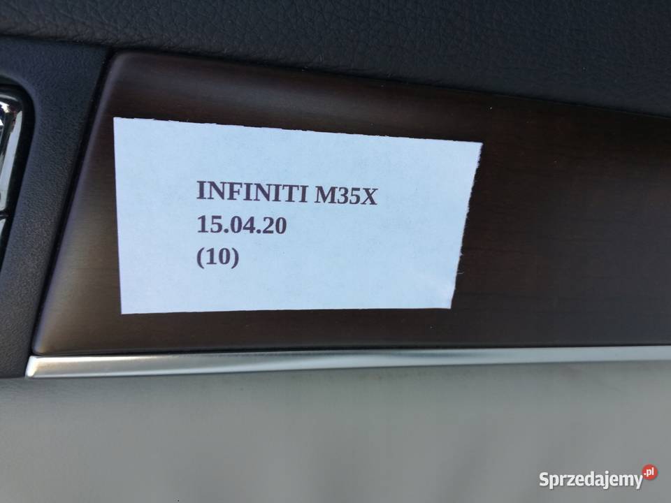 BOCZEK TAPICERKA DRZWI PRAWY TYŁ INFINITI M35X osobowe Wyposażenie wnętrza Nowy Tomyśl