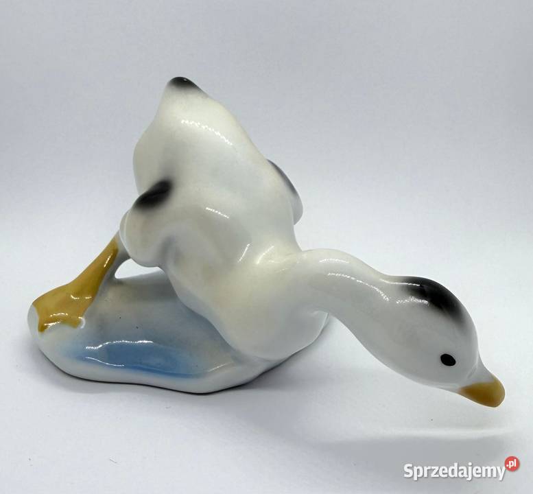 Figurka porcelanowa kaczka gęś vintage Rumunia małopolskie